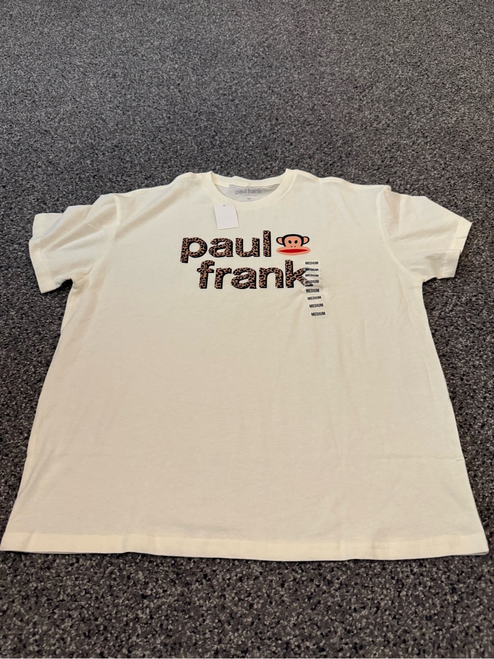 Paul Frank Cream Short-Sleeve Logo Tee with Julius Accent